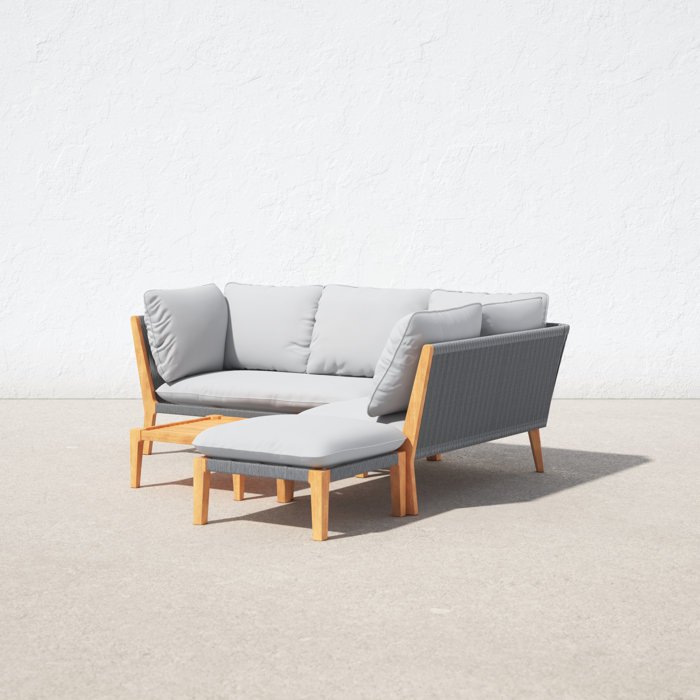 Habitat 4 Piece Sectional Seating Group with Cushions & Reviews AllModern